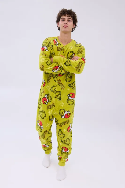 The Grinch Printed Crew Neck Onesie sold by Bluenotes