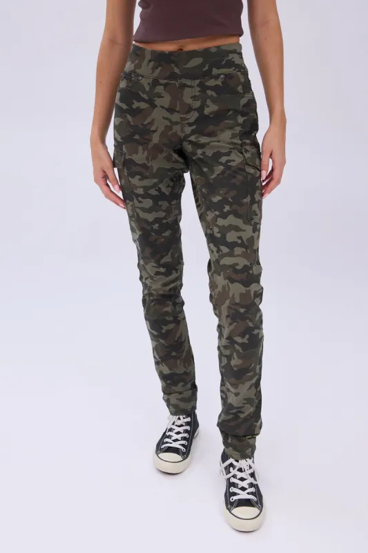High Rise Camouflage Skinny  Cargo Twill Jeggings sold by Bluenotes