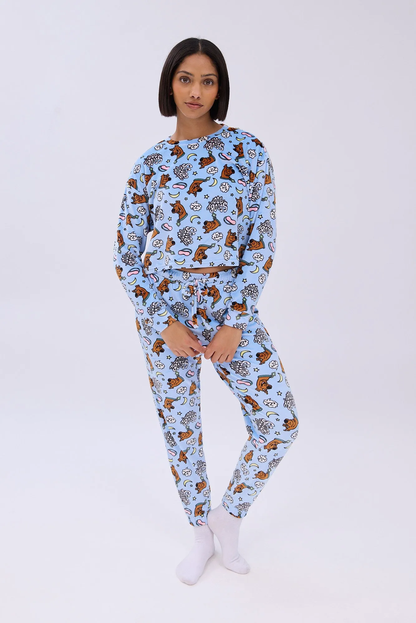 Scooby-Doo Printed Velour Pajama Jogger And Tee Set sold by Bluenotes