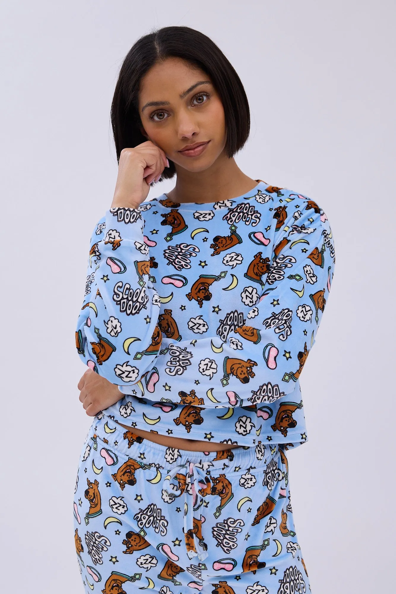 Scooby-Doo Printed Velour Pajama Jogger And Tee Set sold by Bluenotes product image thumbnail 2