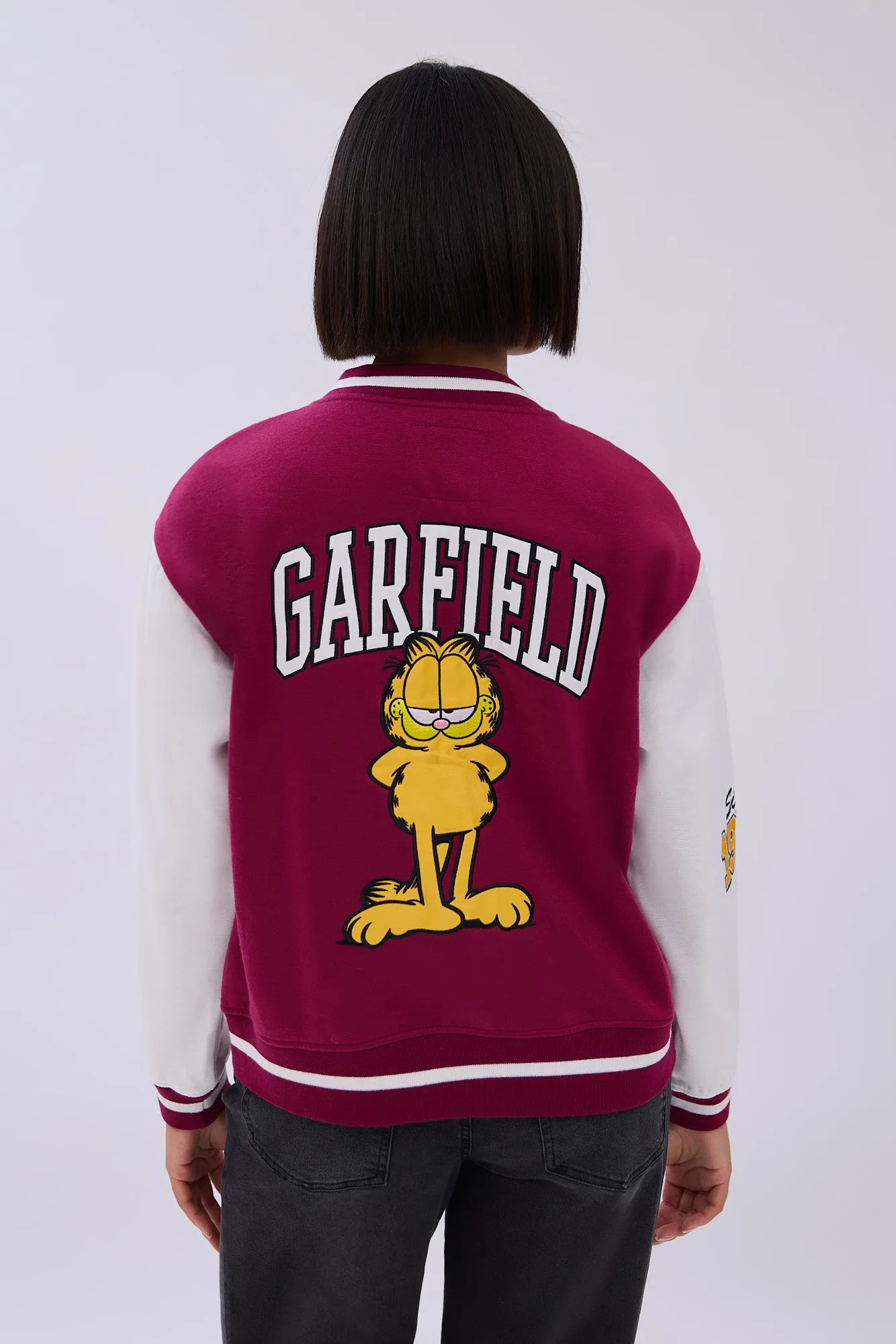 Garfield Embroidered Patch Varsity Jacket sold by Bluenotes product image thumbnail 4