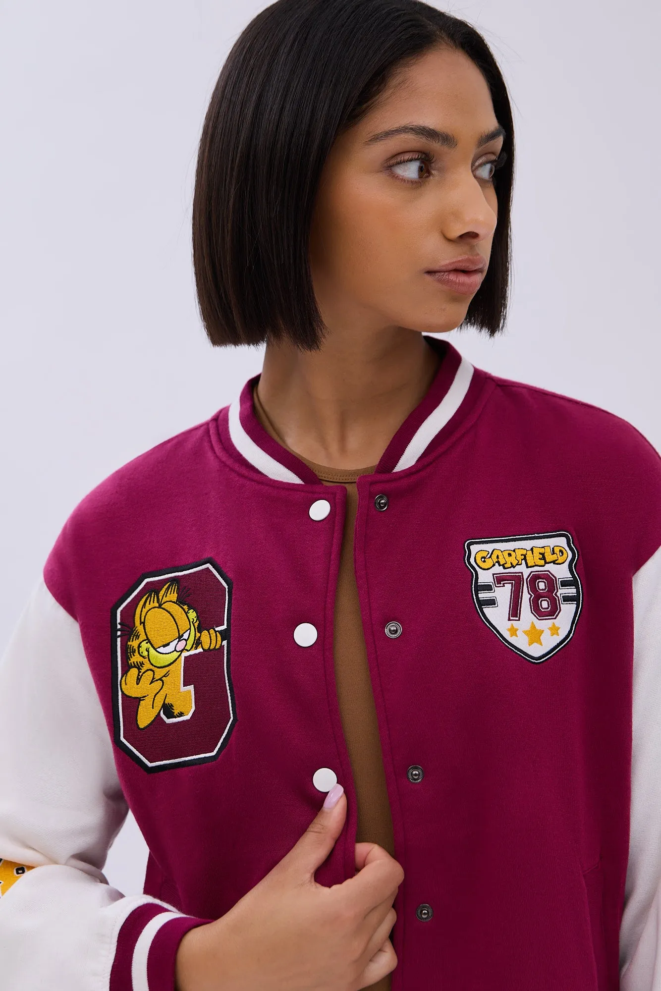 Garfield Embroidered Patch Varsity Jacket sold by Bluenotes product image thumbnail 3