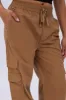 High Rise Wide Leg Cargo Twill Pants sold by Bluenotes