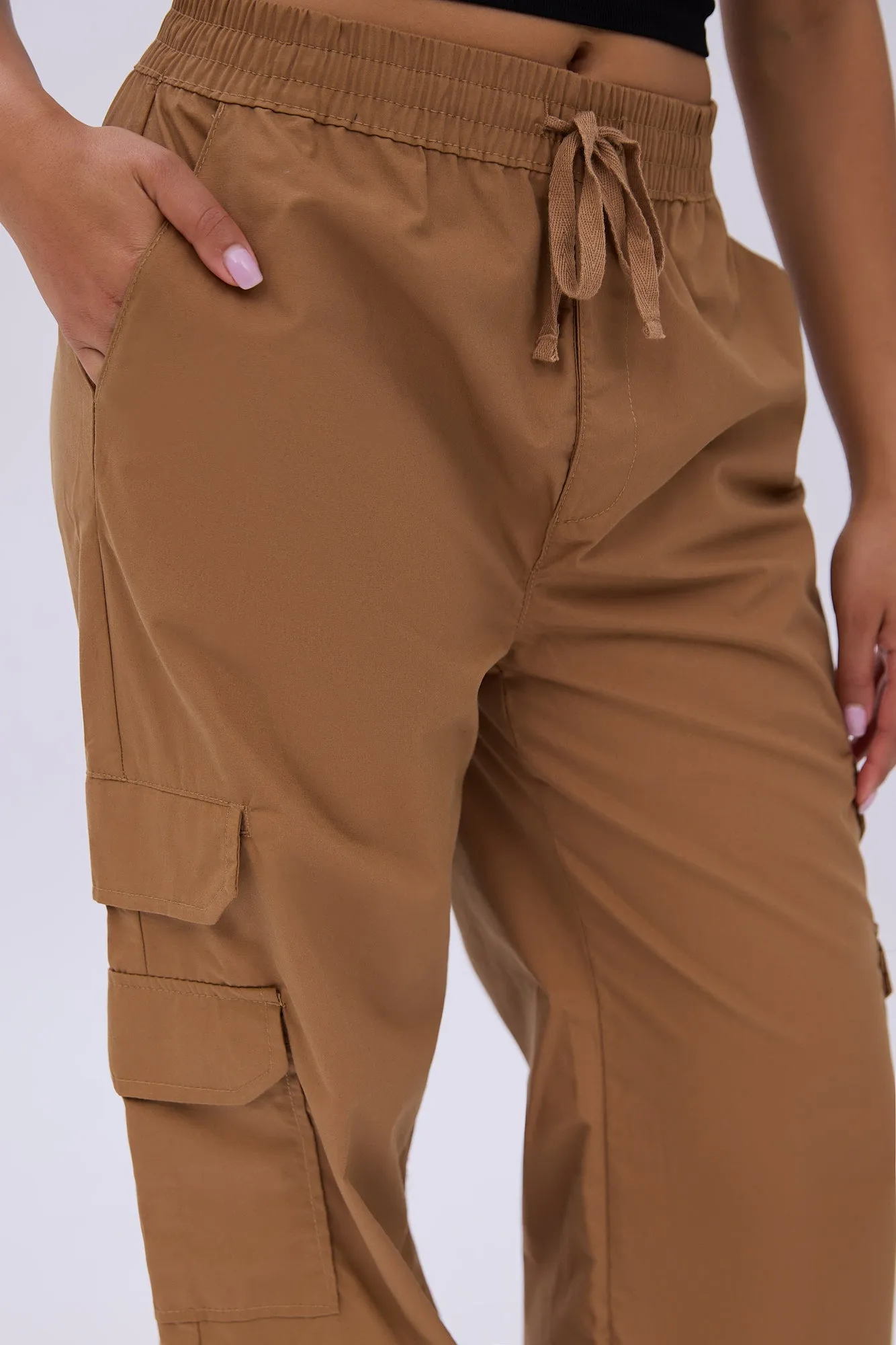 High Rise Wide Leg Cargo Twill Pants sold by Bluenotes product image thumbnail 3