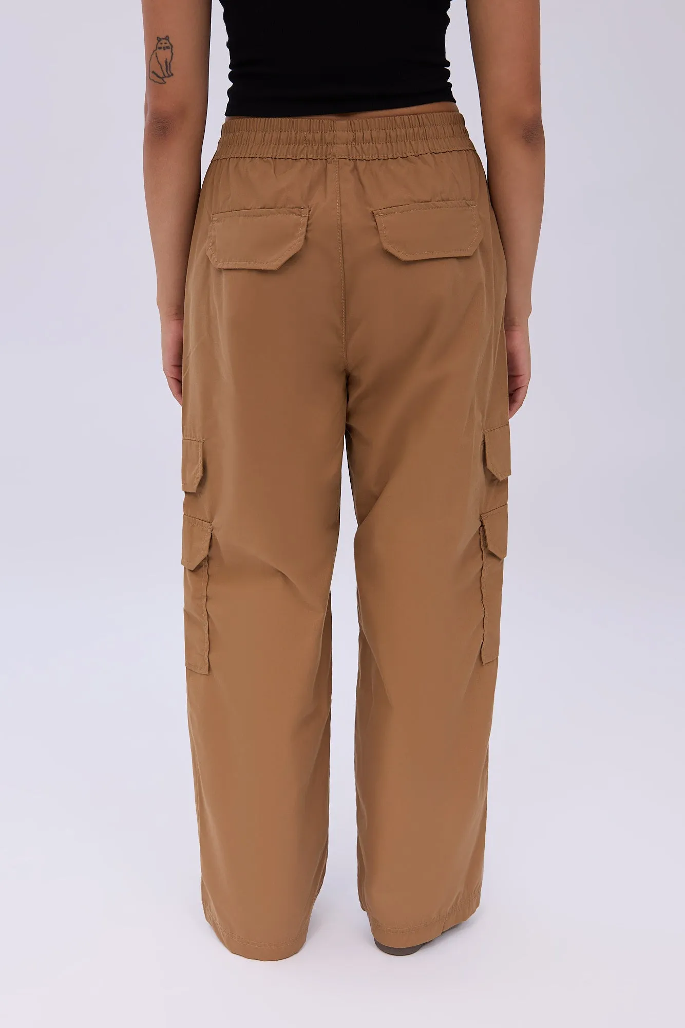 High Rise Wide Leg Cargo Twill Pants sold by Bluenotes product image thumbnail 4
