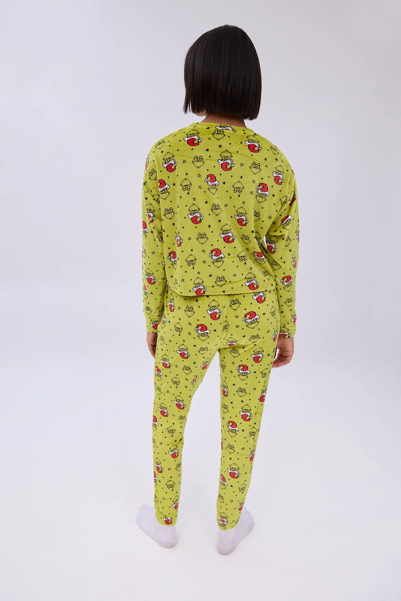 The Grinch Printed Velour Pajama Jogger And Tee Set sold by Bluenotes product image thumbnail 4