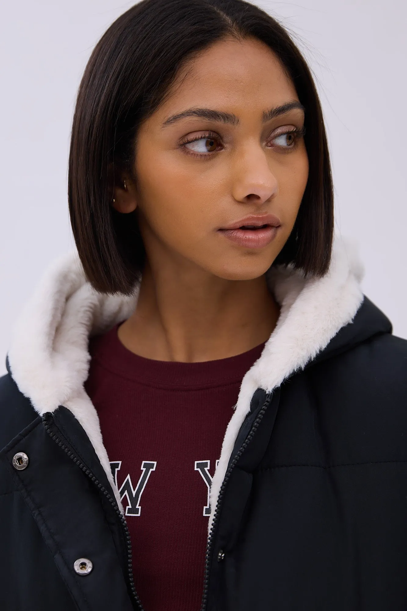 Cropped Hooded Puffer Jacket sold by Bluenotes product image thumbnail 4