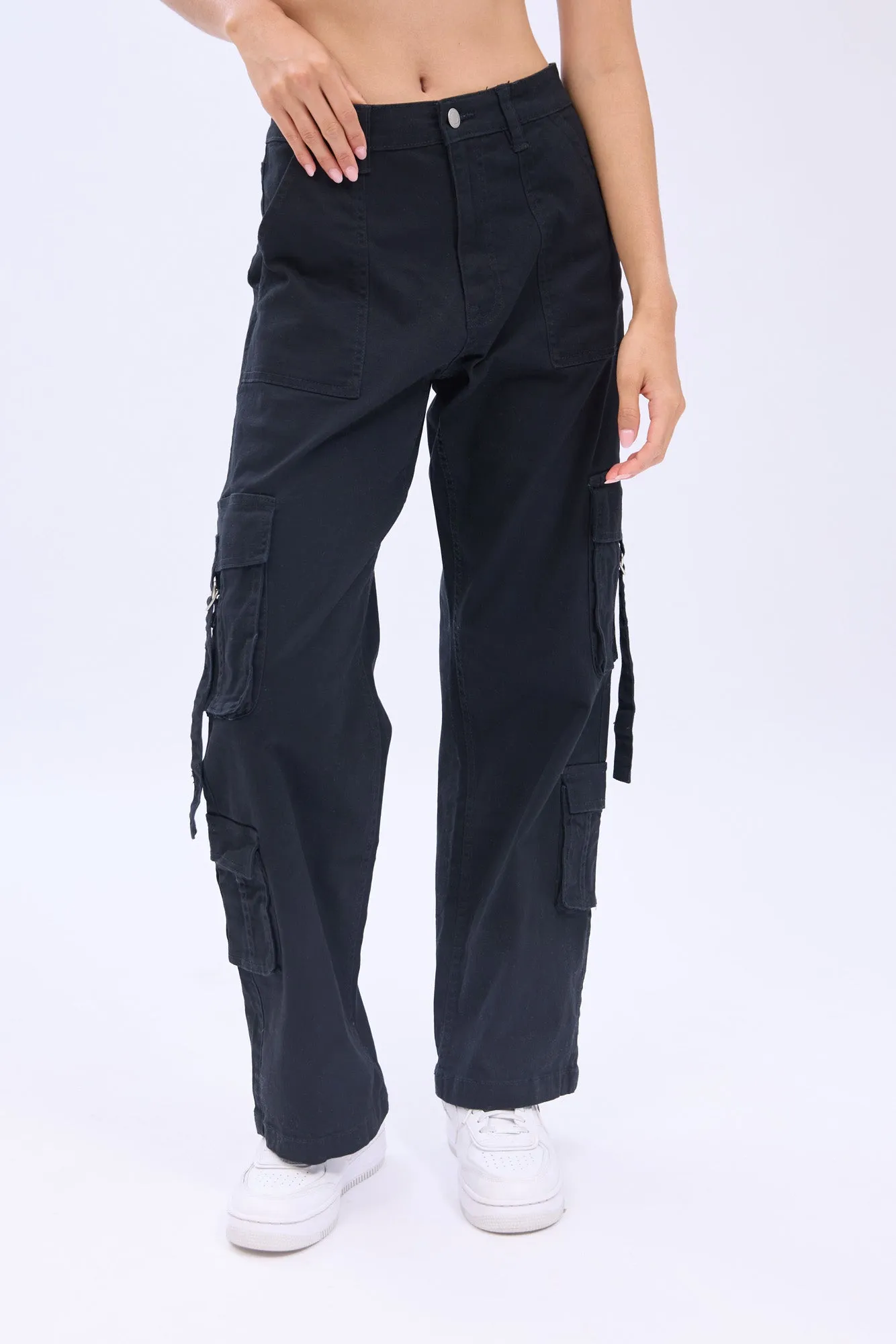 Super High Rise Baggy Cargo Twill Pants sold by Bluenotes product image thumbnail 2