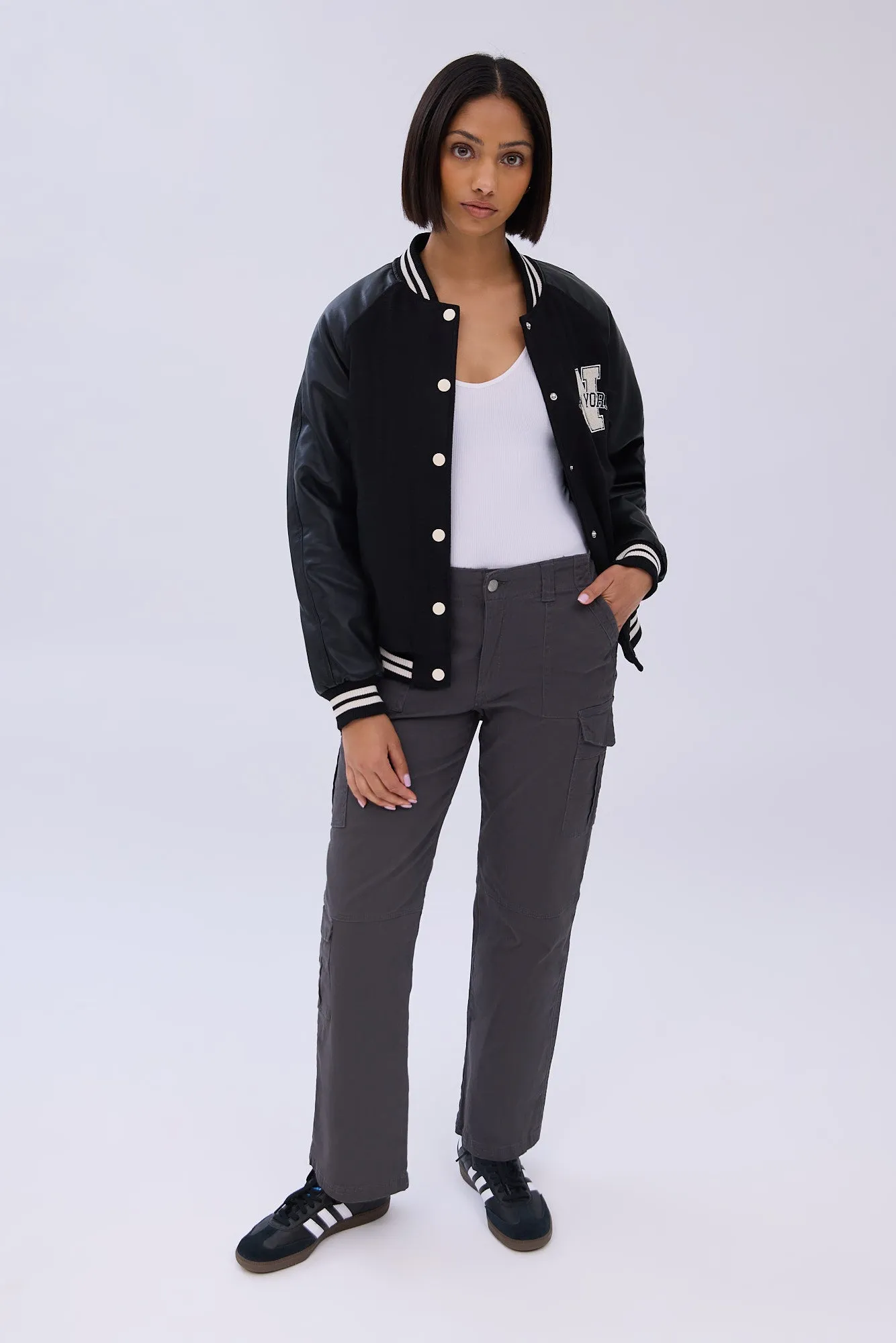 High Rise Straight Leg Cargo Twill Pants sold by Bluenotes product image thumbnail 2