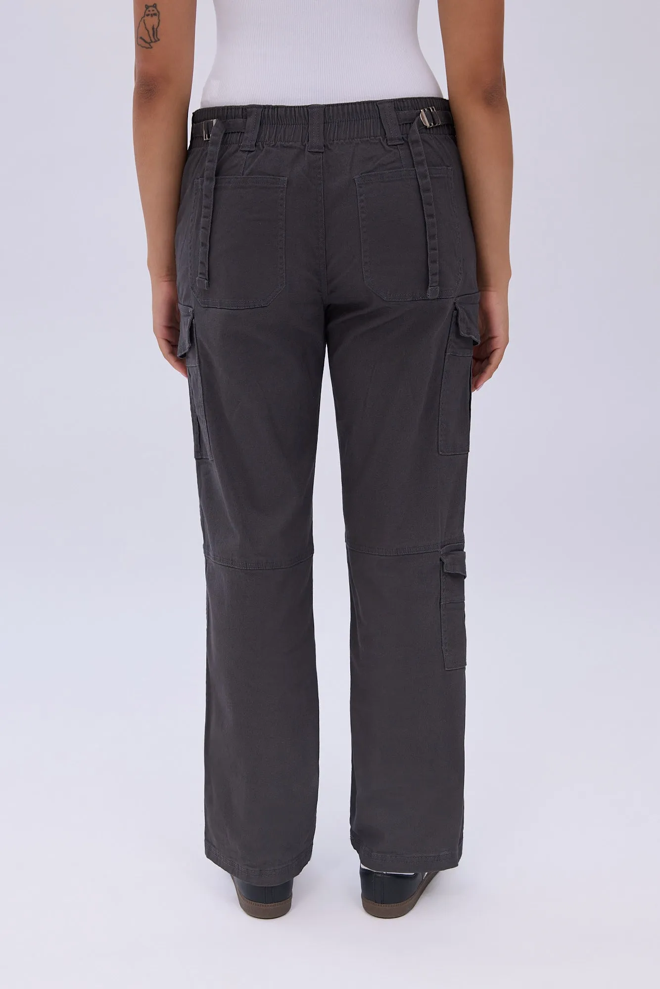 High Rise Straight Leg Cargo Twill Pants sold by Bluenotes product image thumbnail 4
