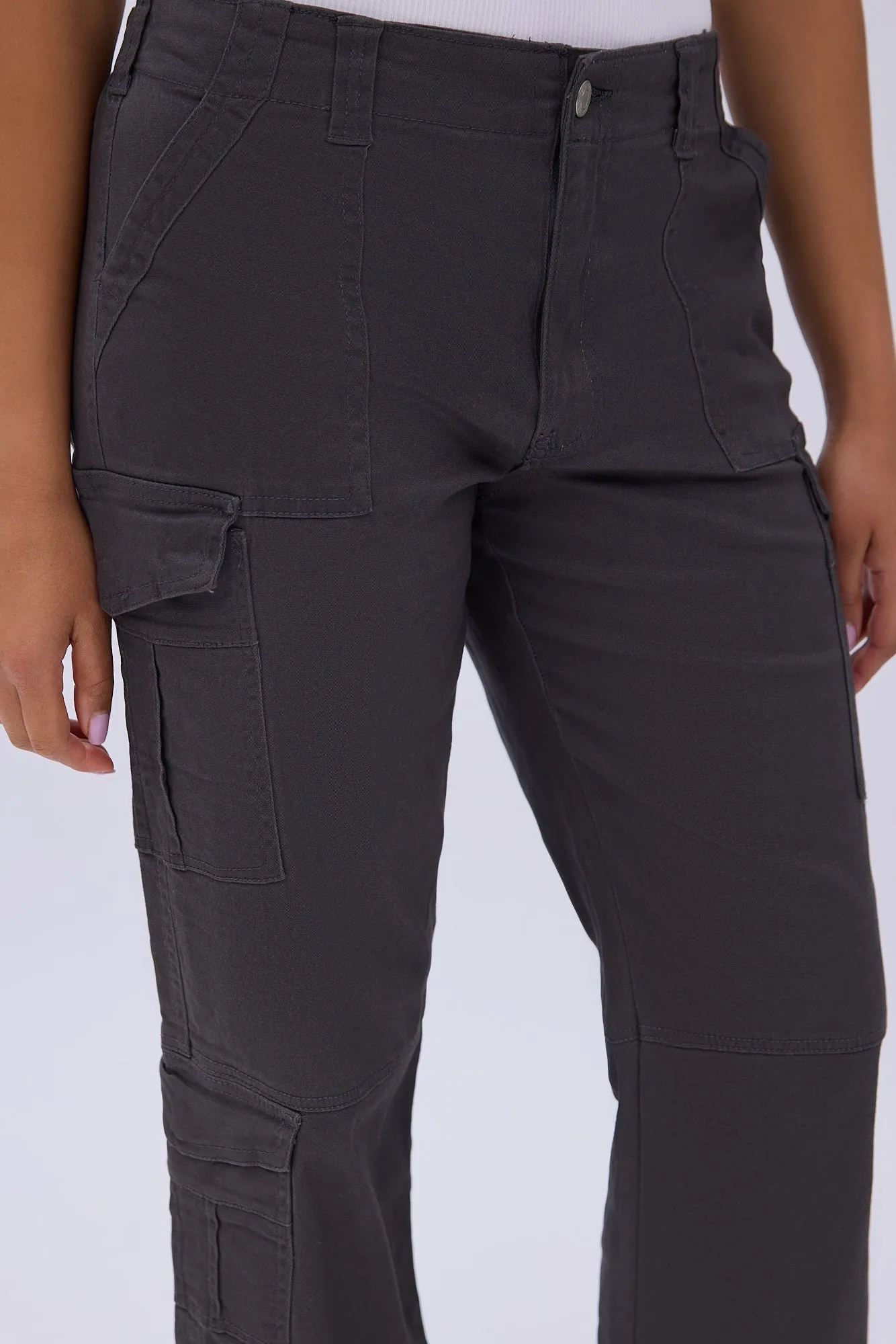 High Rise Straight Leg Cargo Twill Pants sold by Bluenotes product image thumbnail 3