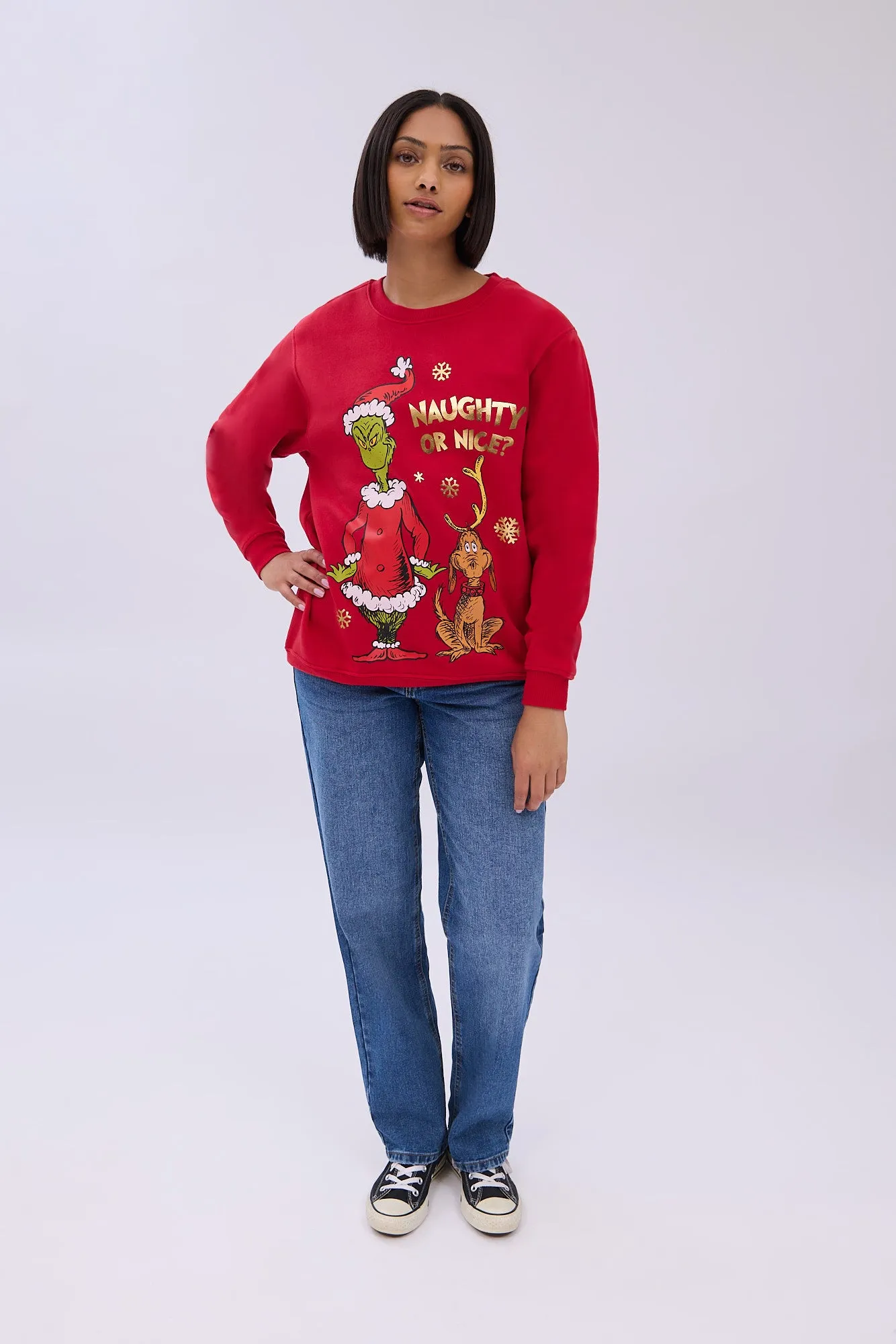 The Grinch Foil Graphic Crew Neck Sweatshirt sold by Bluenotes product image thumbnail 2