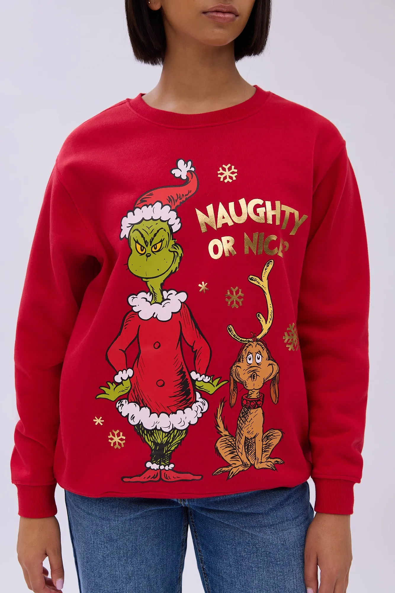 The Grinch Foil Graphic Crew Neck Sweatshirt sold by Bluenotes product image thumbnail 3