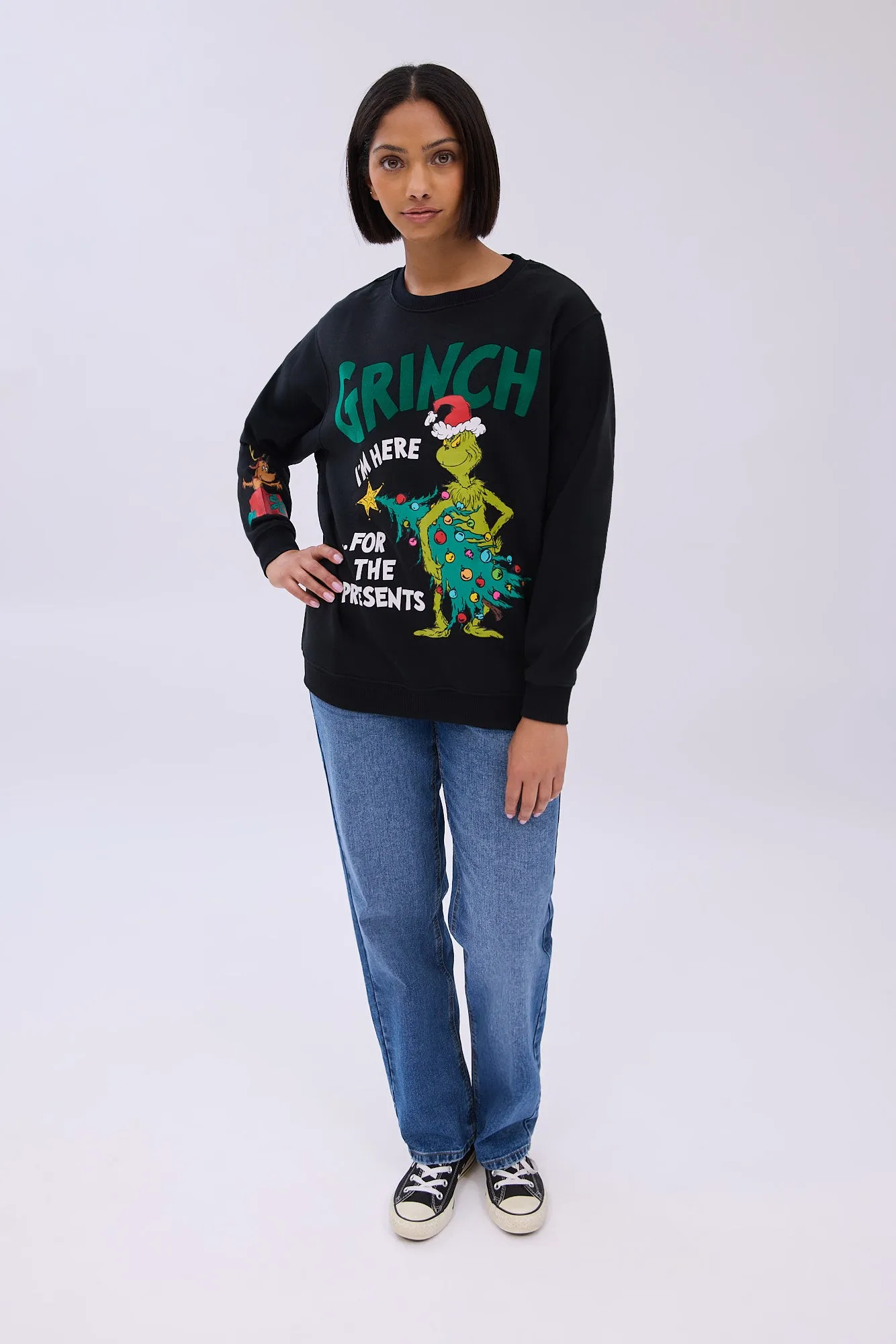 The Grinch Presents Graphic Crew Neck Sweatshirt sold by Bluenotes product image thumbnail 2