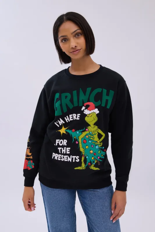 The Grinch Presents Graphic Crew Neck Sweatshirt sold by Bluenotes