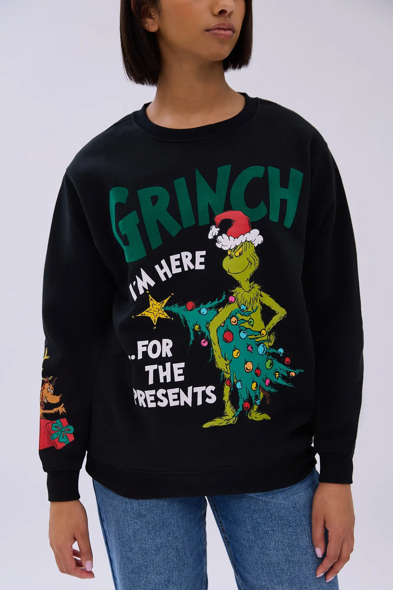 The Grinch Presents Graphic Crew Neck Sweatshirt sold by Bluenotes product image thumbnail 3
