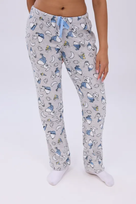 Peanuts Snoopy Moon Crescents Printed Pajama Pants sold by Bluenotes