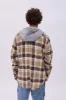 North Western Hooded Plaid Flannel Overshirt sold by Bluenotes