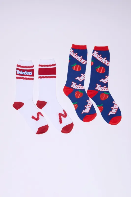 Twizzlers Printed Crew Socks Giftable 2-Pack sold by Bluenotes
