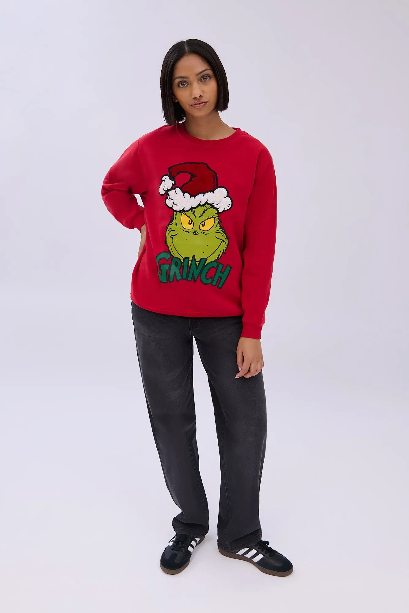 The Grinch Face Graphic Crew Neck Sweatshirt sold by Bluenotes product image thumbnail 3