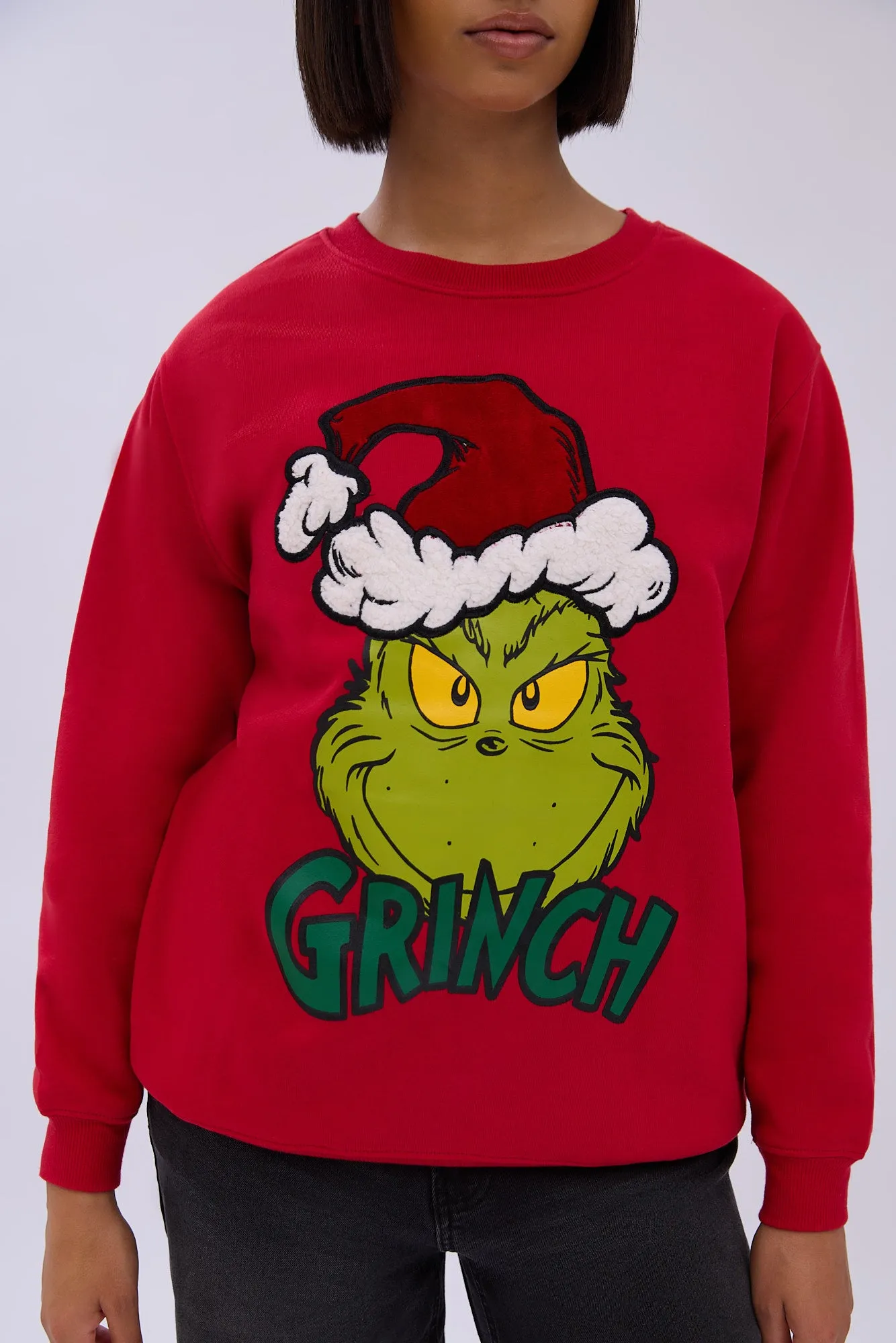 The Grinch Face Graphic Crew Neck Sweatshirt sold by Bluenotes product image thumbnail 2