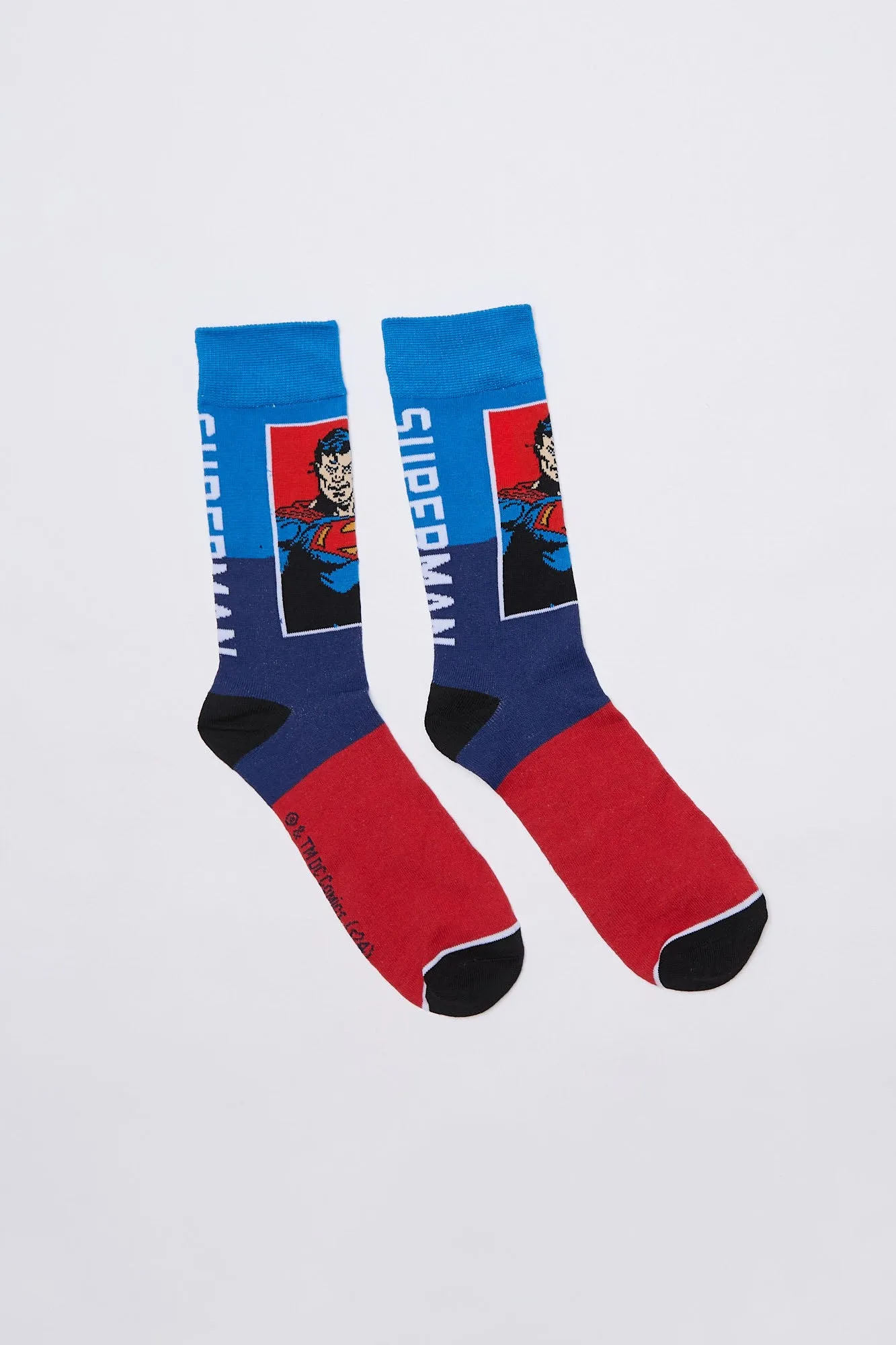 Superman Printed Crew Socks sold by Bluenotes