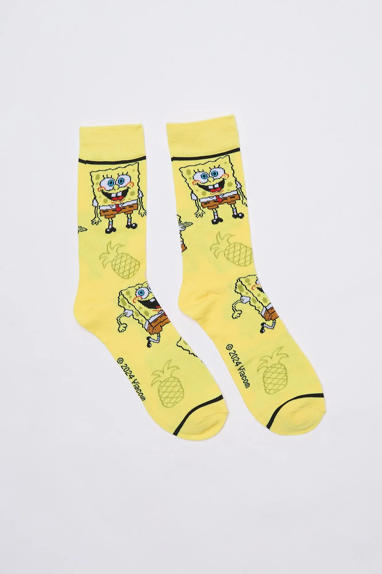 SpongeBob SquarePants Printed Crew Socks sold by Bluenotes