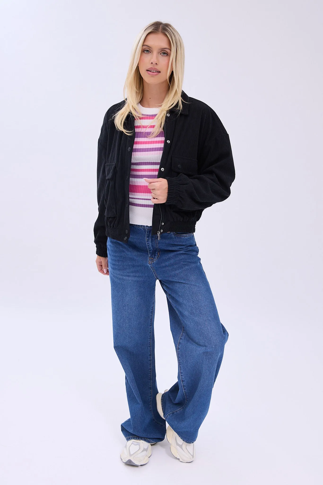 Corduroy Oversized Cargo Bomber Jacket sold by Bluenotes product image thumbnail 3