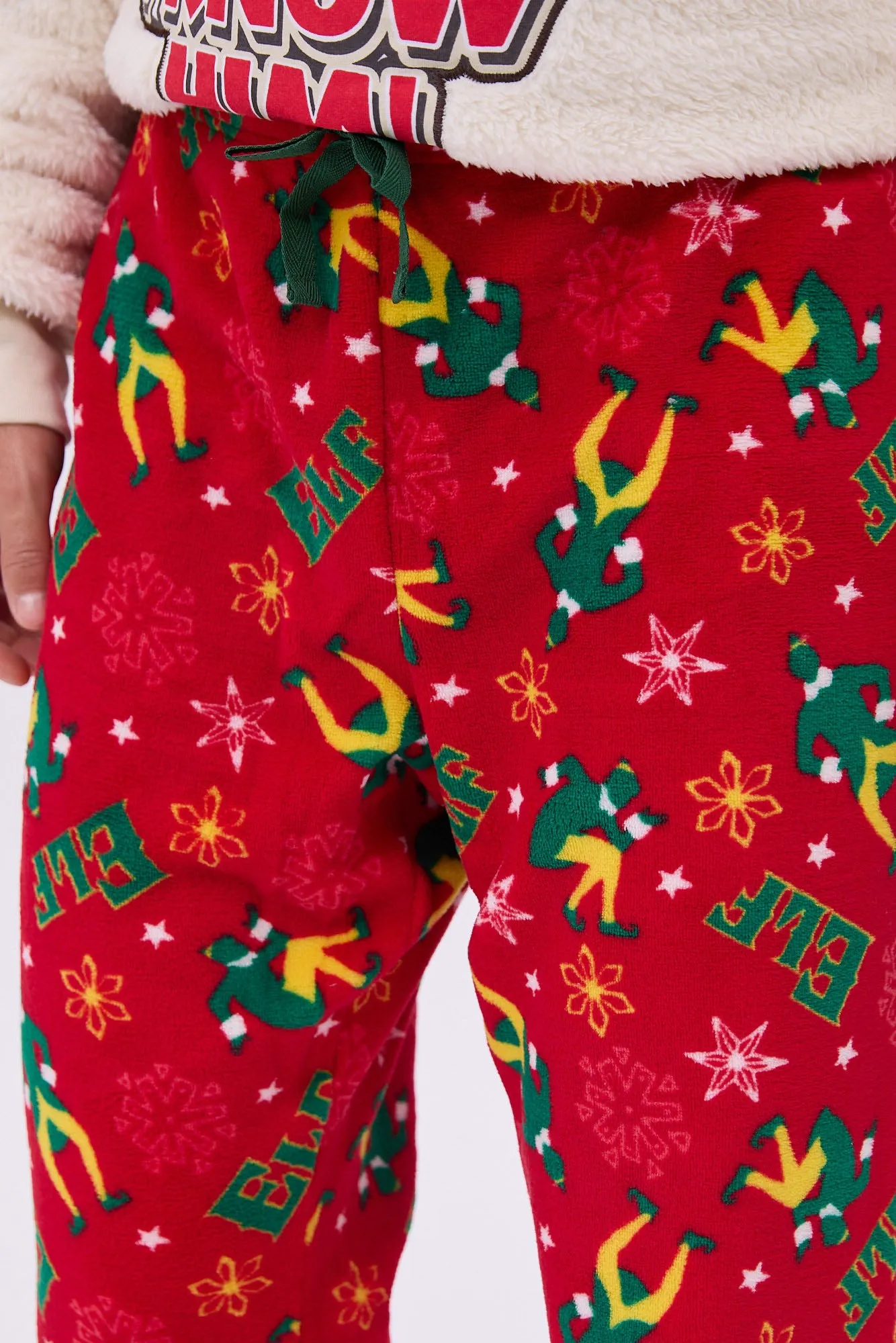 Elf Printed Plush Pajama Pants sold by Bluenotes product image thumbnail 2
