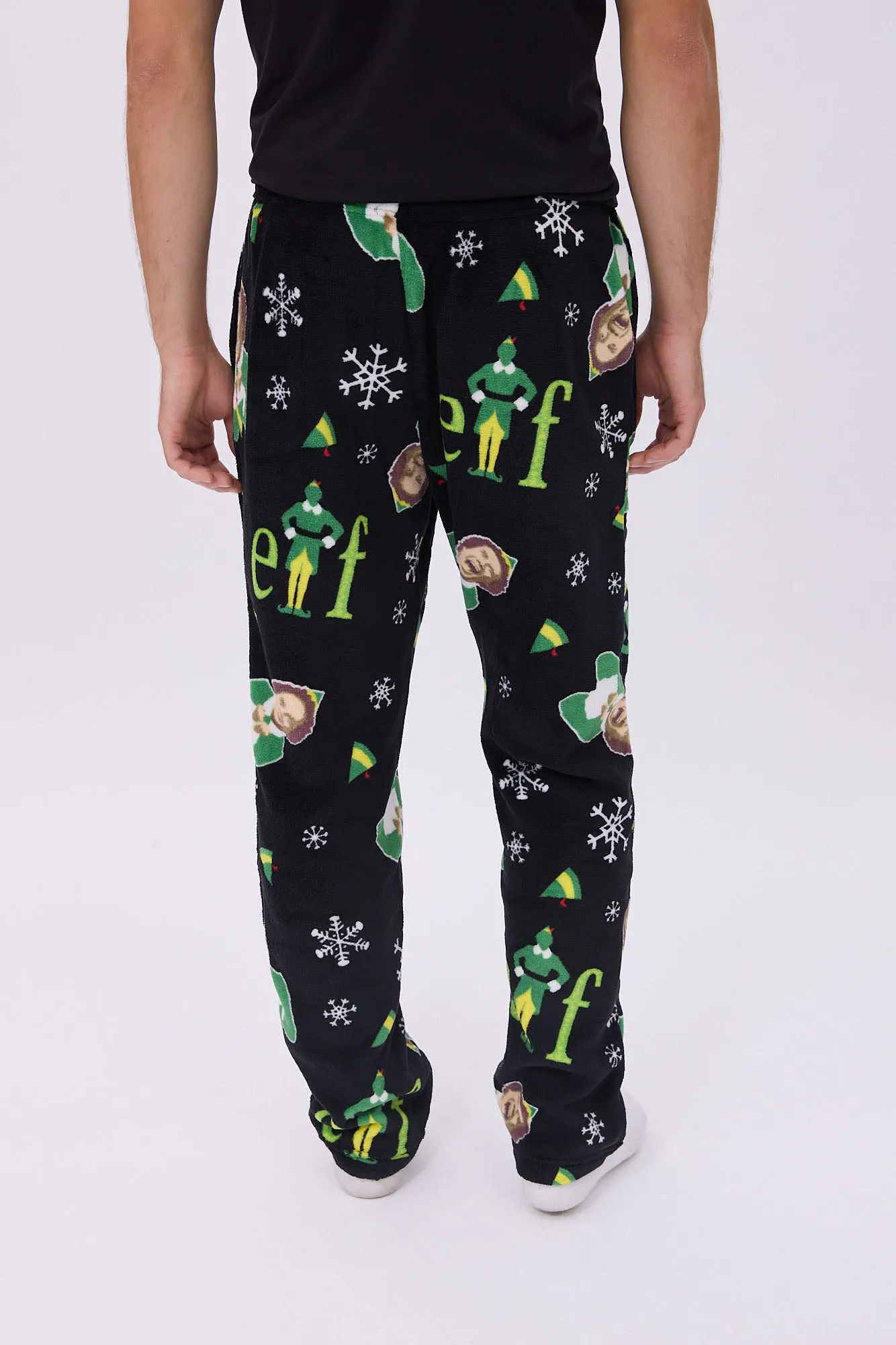 Elf Printed Plush Pajama Pants sold by Bluenotes product image thumbnail 3