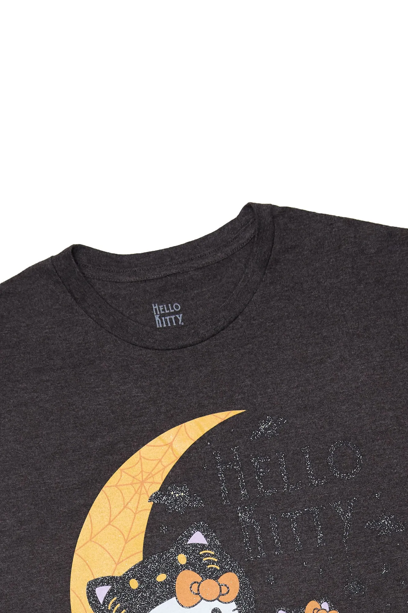 Hello Kitty Cat And Crescent Moon Glitter Graphic Relaxed Tee sold by Bluenotes product image thumbnail 2