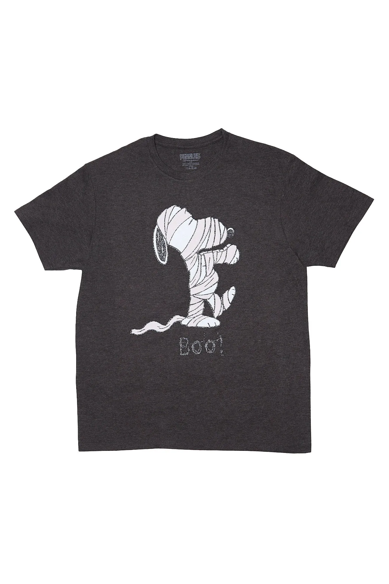 Peanuts Snoopy Boo Graphic Glitter Relaxed Tee sold by Bluenotes