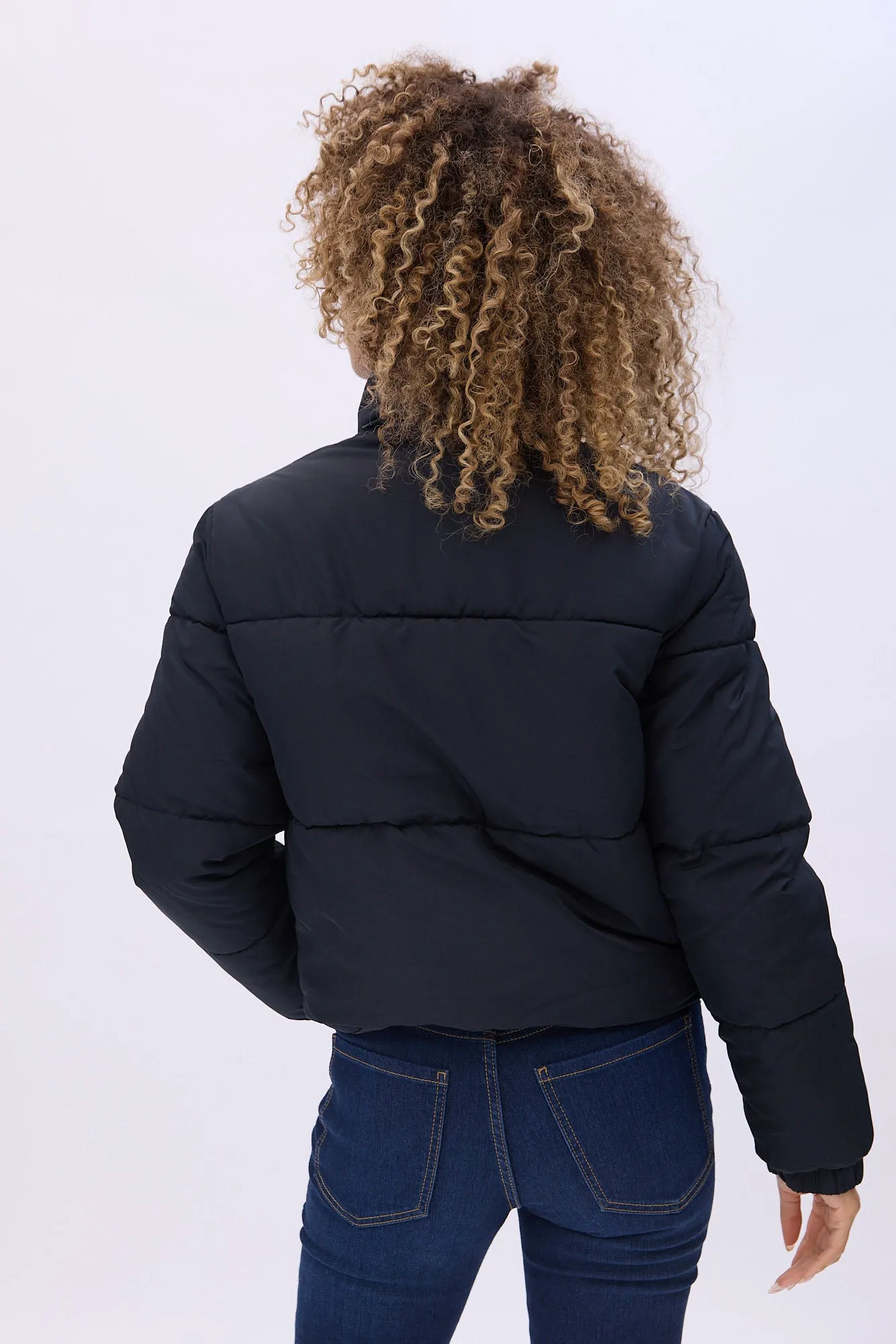 Cropped Mock Neck Puffer Jacket sold by Bluenotes product image thumbnail 5