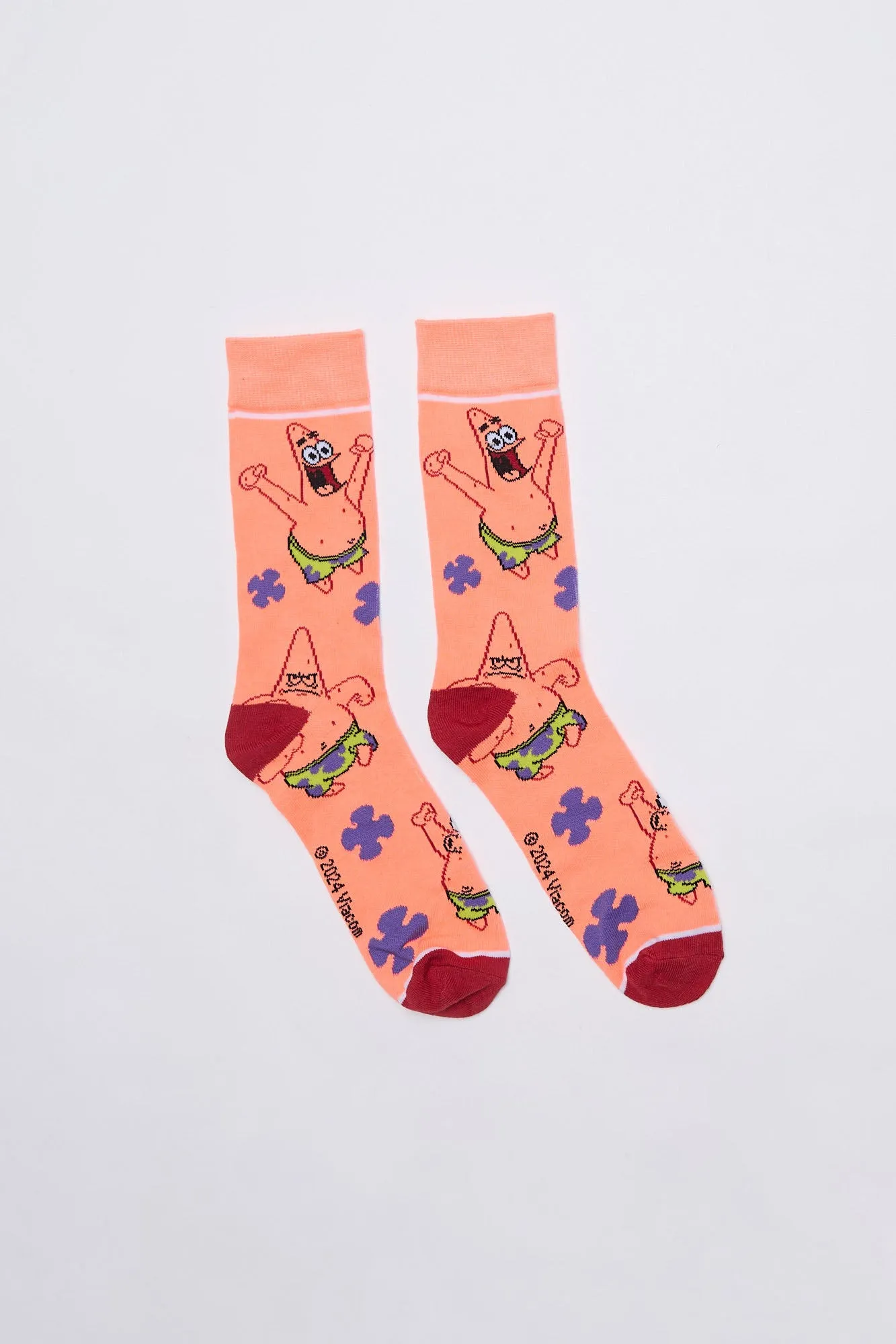 Patrick Starfish Printed Crew Socks sold by Bluenotes