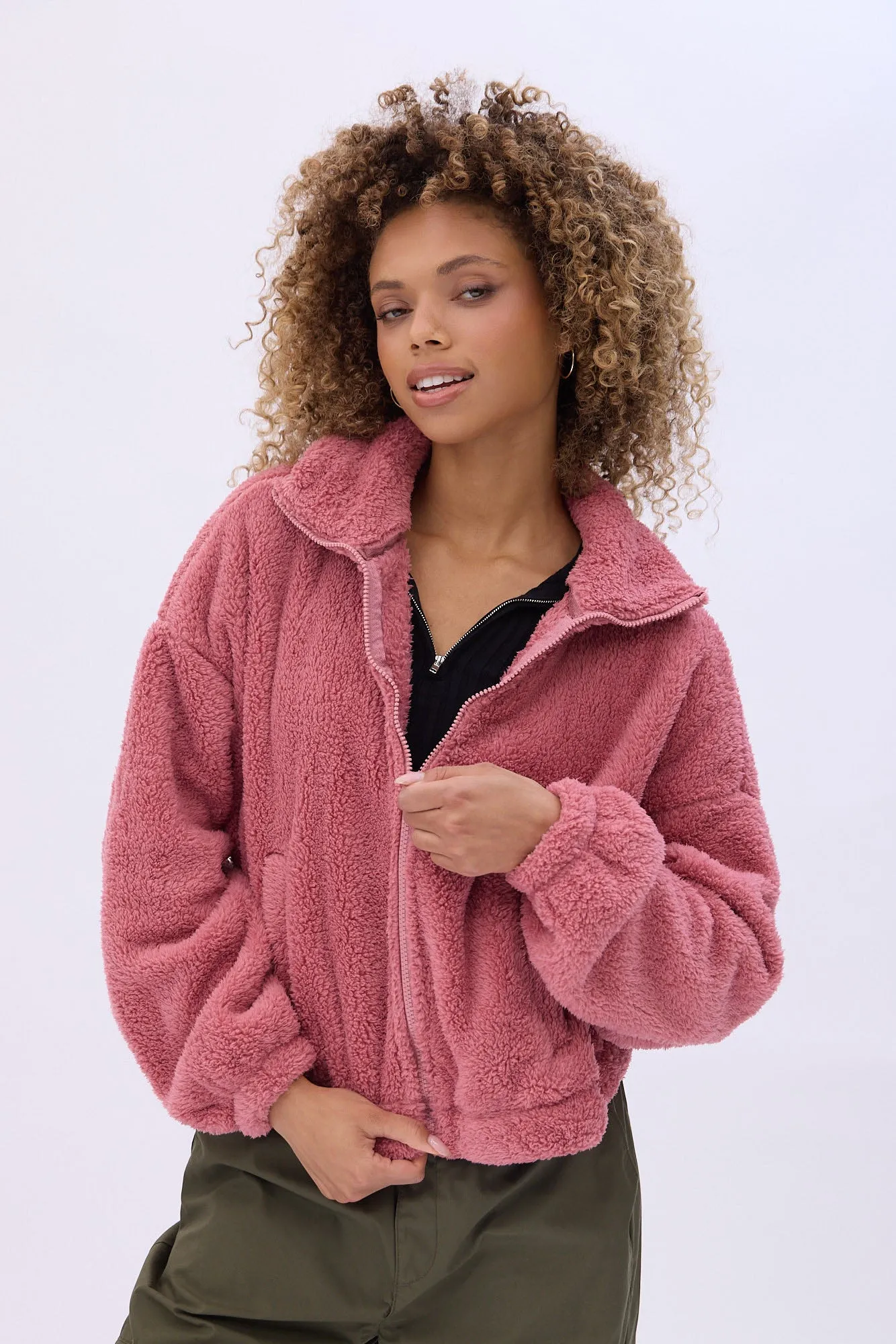 Sherpa Zip-Up Sweatshirt sold by Bluenotes
