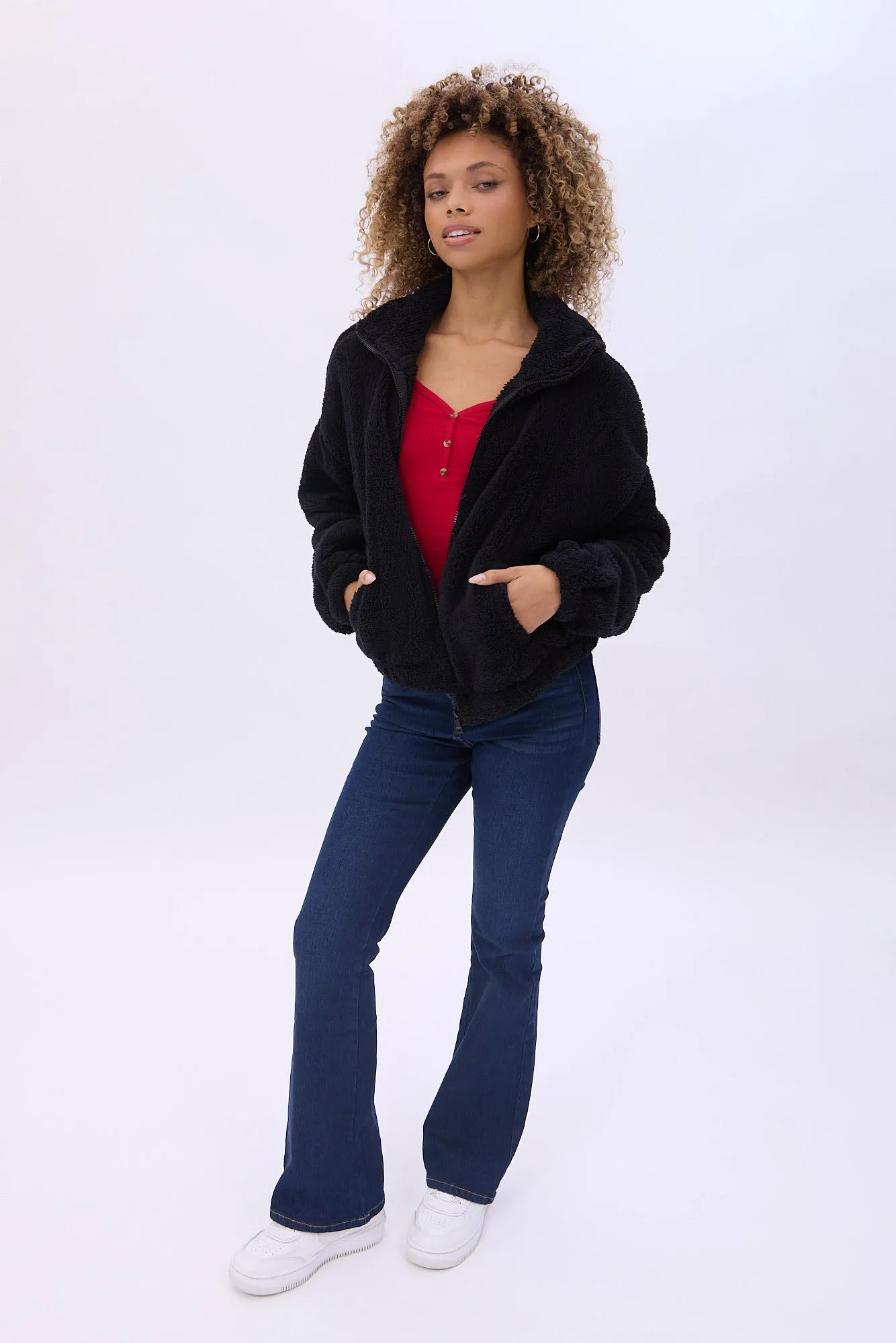Sherpa Zip-Up Sweatshirt sold by Bluenotes product image thumbnail 4