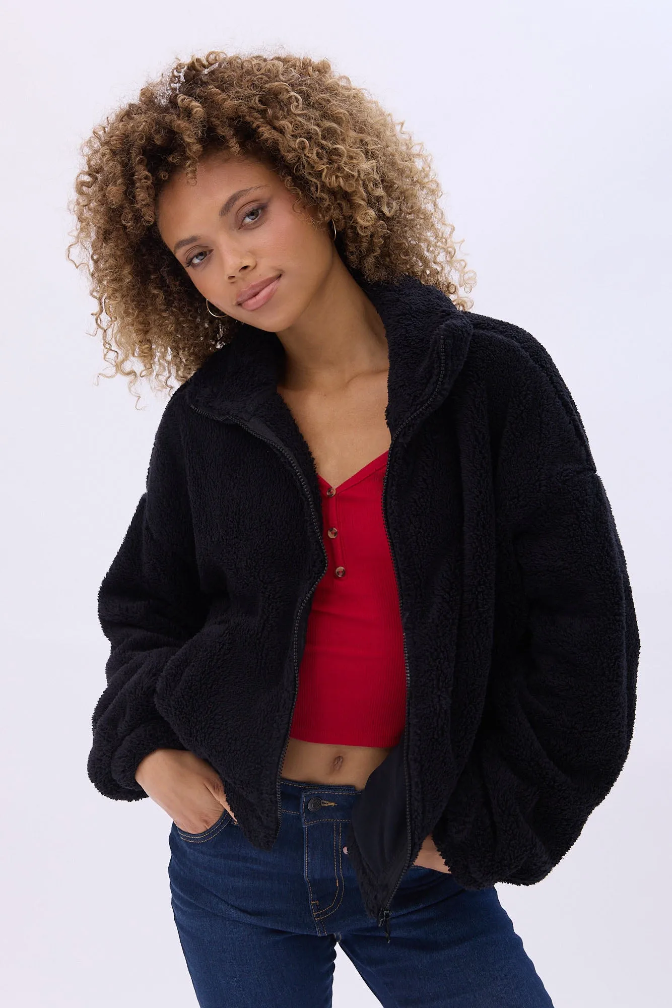 Sherpa Zip-Up Sweatshirt sold by Bluenotes product image thumbnail 2