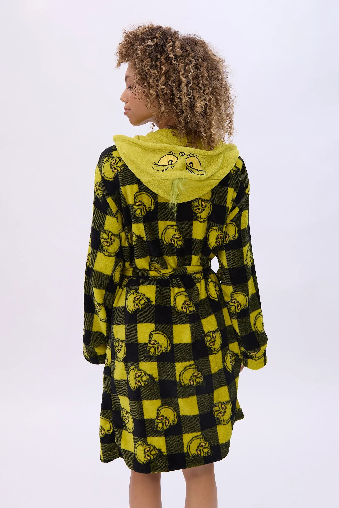 The Grinch Graphic Hooded Belted Robe sold by Bluenotes product image thumbnail 2