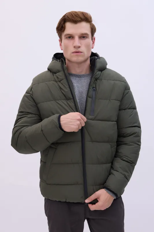 North Western Zip-Up Puffer Jacket sold by Bluenotes