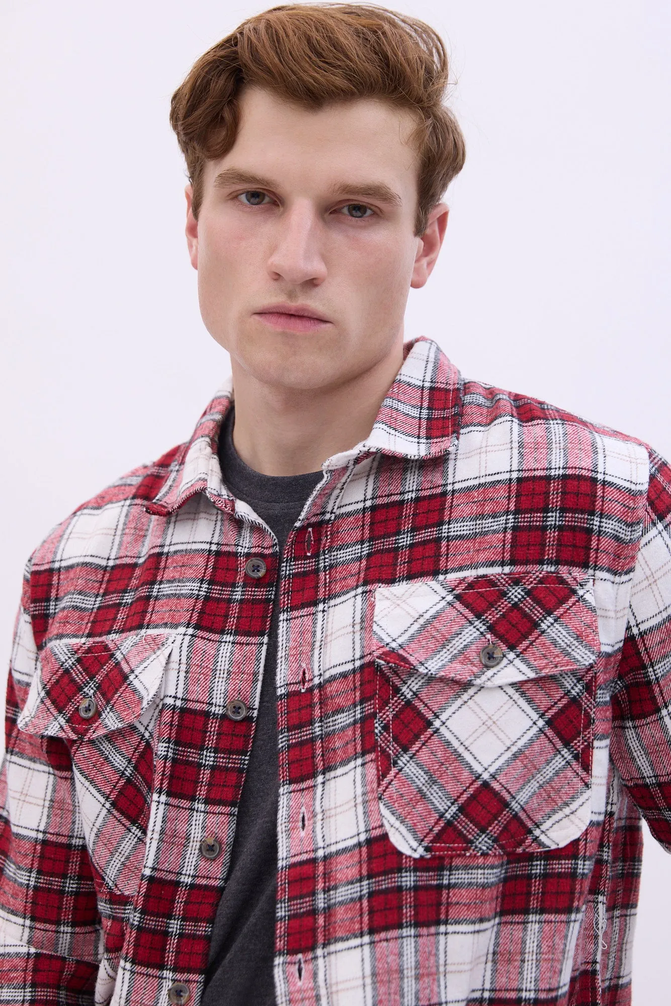 North Western 2 Pocket Plaid Flannel Overshirt sold by Bluenotes product image thumbnail 2