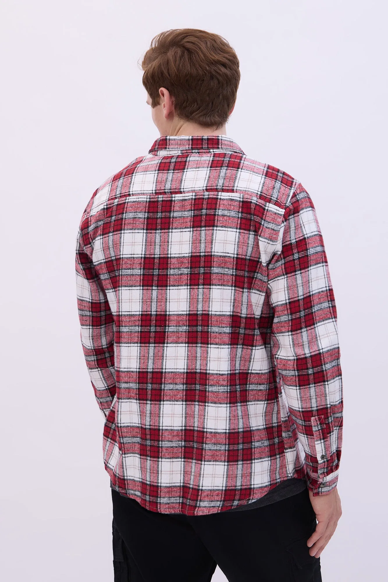 North Western 2 Pocket Plaid Flannel Overshirt sold by Bluenotes product image thumbnail 3