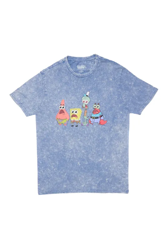 SpongeBob And Friends Graphic Acid Wash Tee sold by Bluenotes