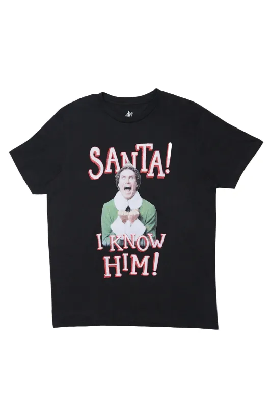 Elf Santa! I Know Him! Graphic Tee sold by Bluenotes