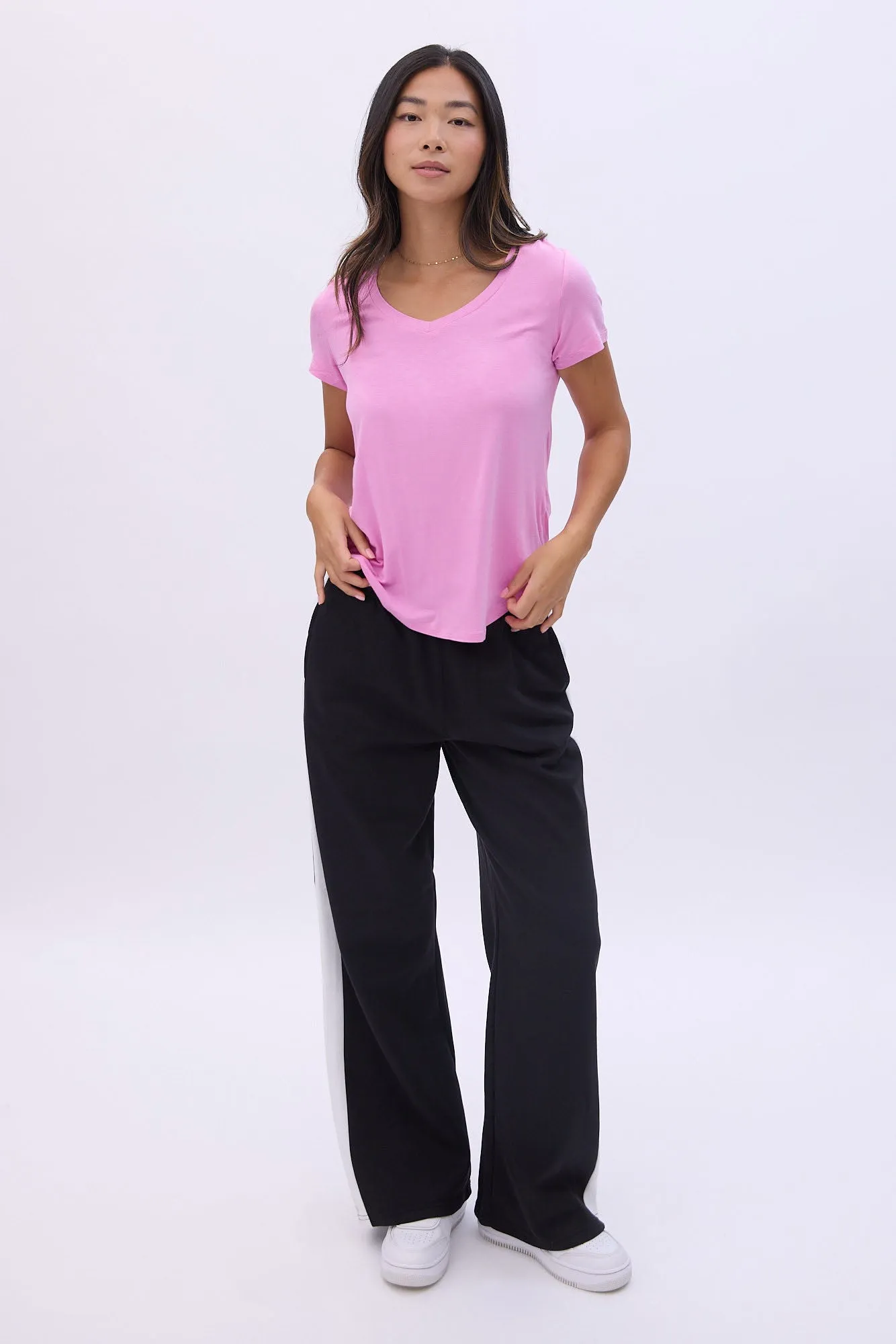 Short Sleeve V-Neck Relaxed Tee sold by Bluenotes product image thumbnail 2