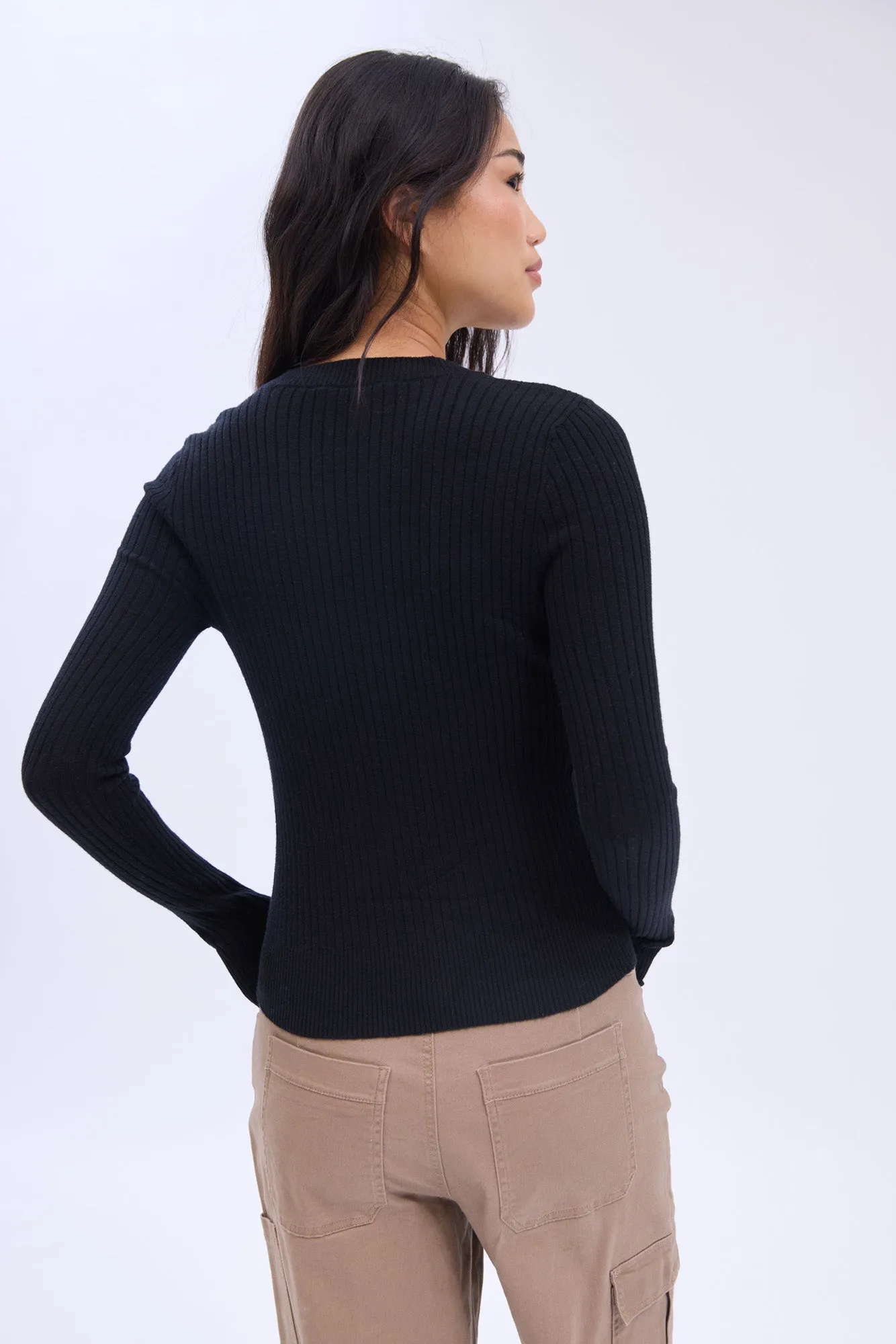 Ribbed Knit Crew Neck Sweater sold by Bluenotes product image thumbnail 5