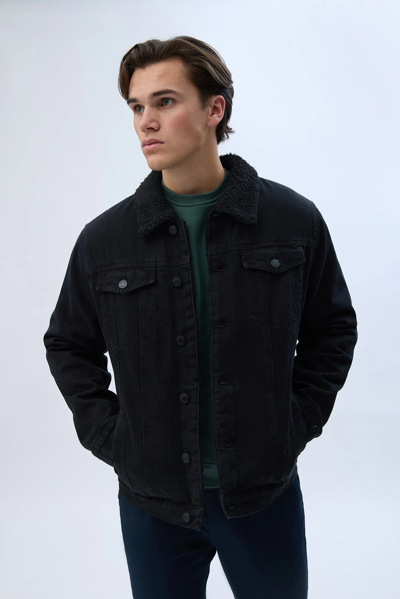 North Western Sherpa-Lined Denim Jacket sold by Bluenotes