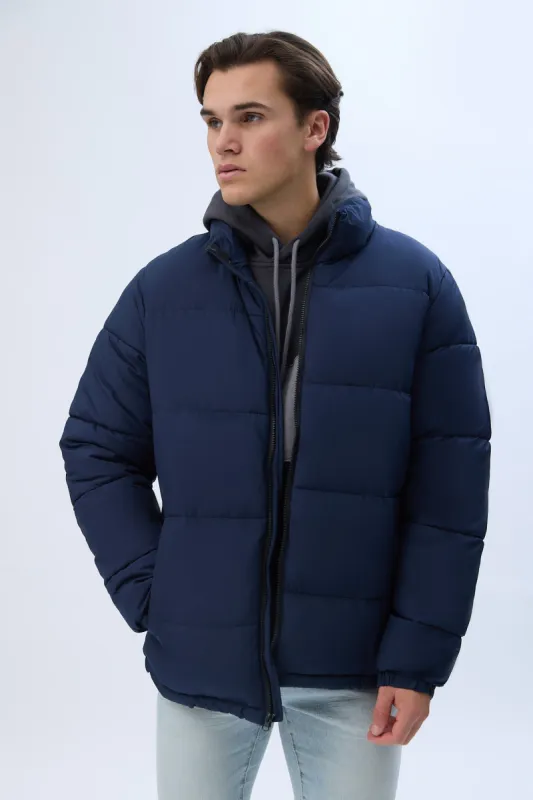 North Western Mock Neck Puffer Jacket sold by Bluenotes
