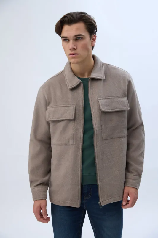 North Western Zip-Up Shacket sold by Bluenotes