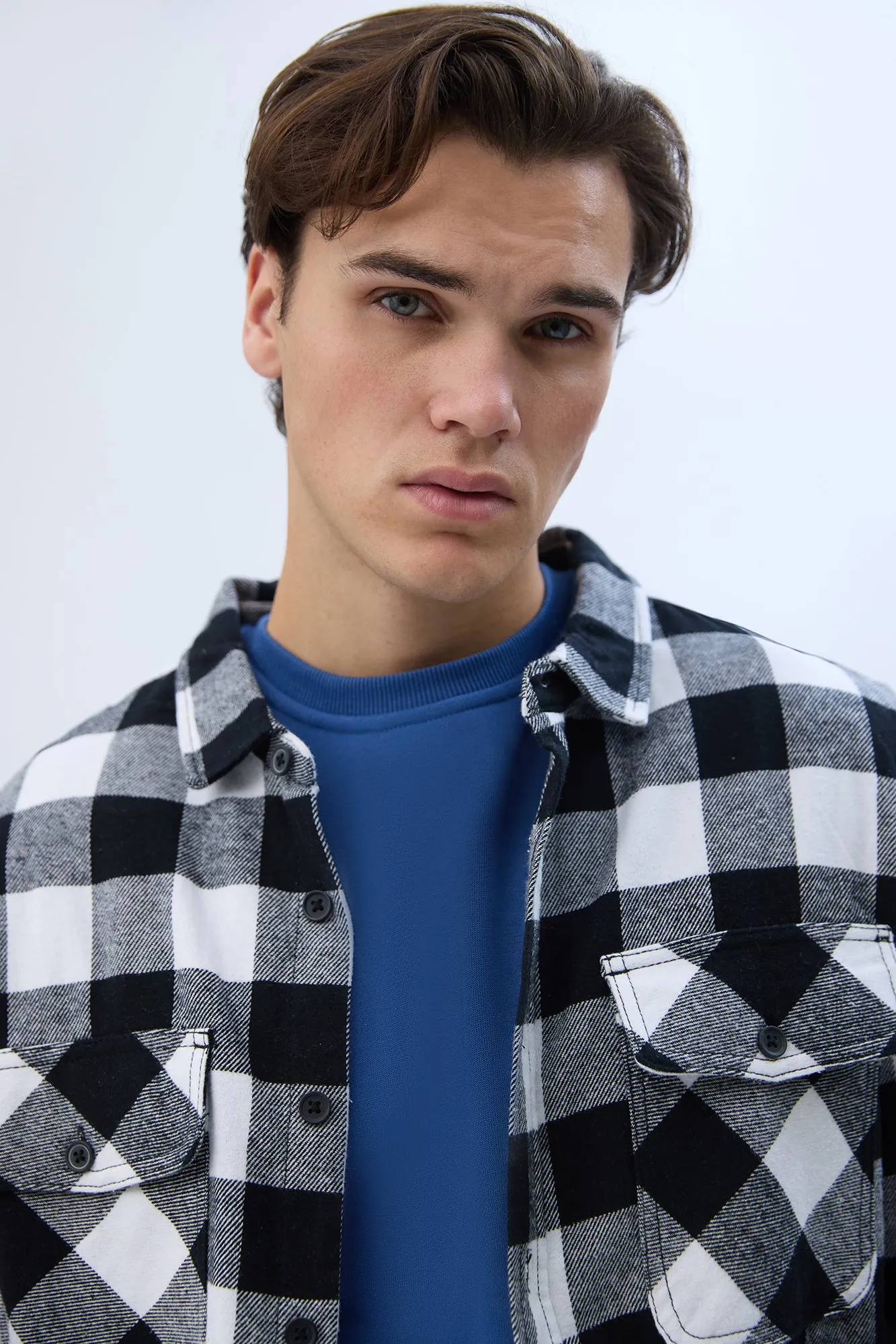 North Western 2 Pocket Buffalo Plaid Flannel Overshirt sold by Bluenotes product image thumbnail 3