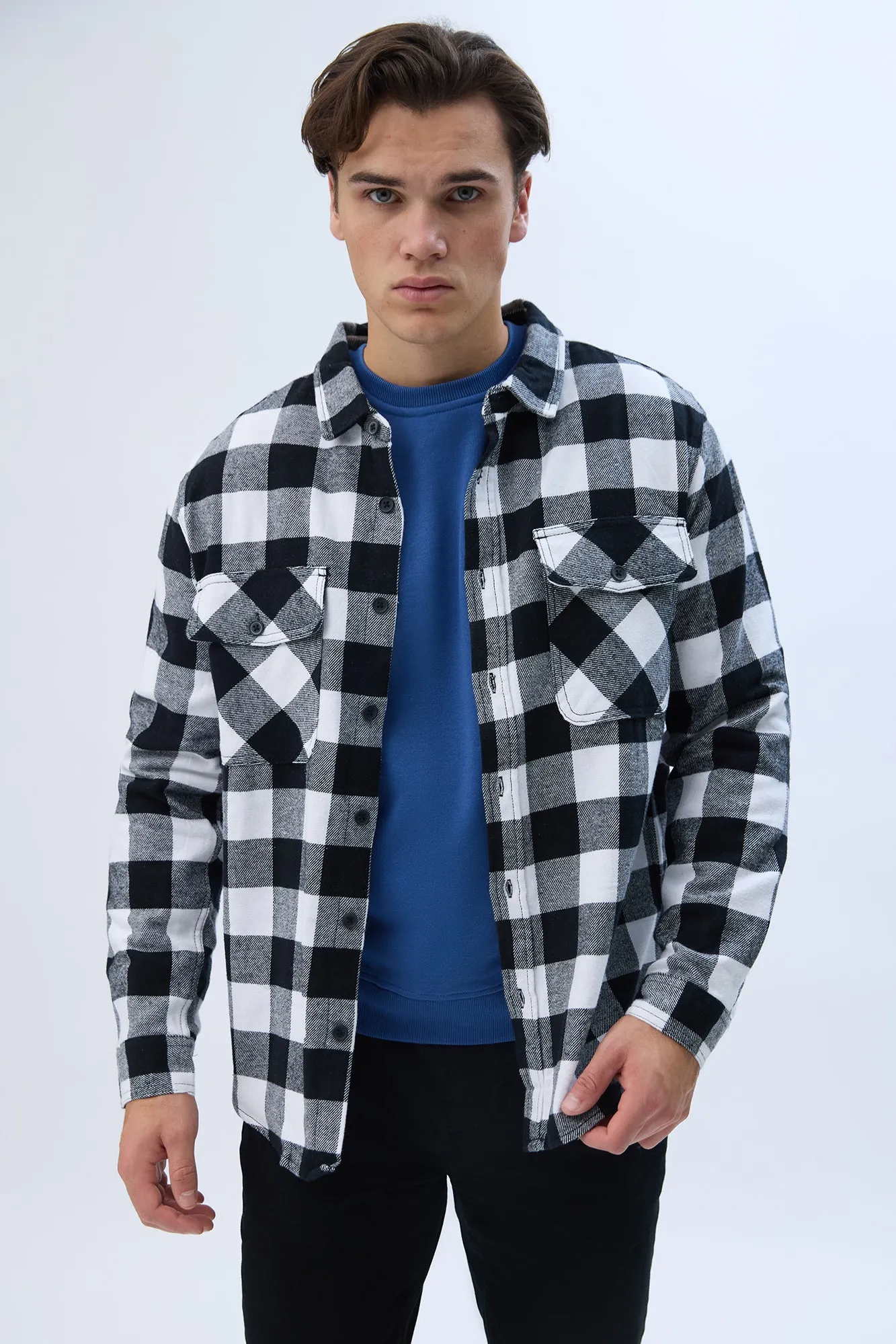 North Western 2 Pocket Buffalo Plaid Flannel Overshirt sold by Bluenotes product image thumbnail 2